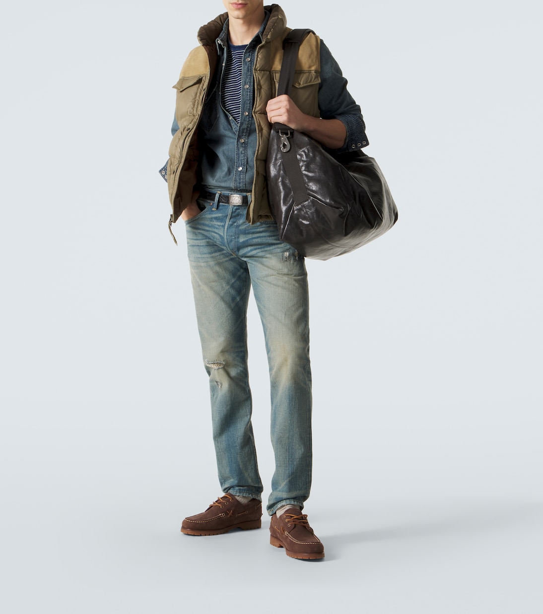 T-shirt en coton rayé | RRL