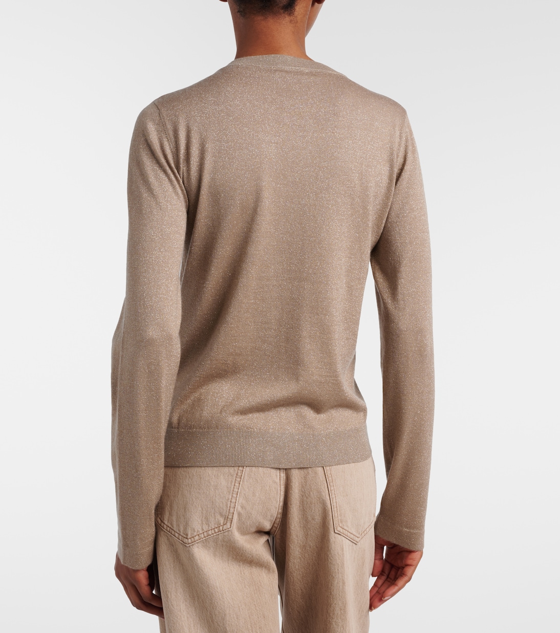 Cardigan en lamé et cachemire mélangé | Brunello Cucinelli