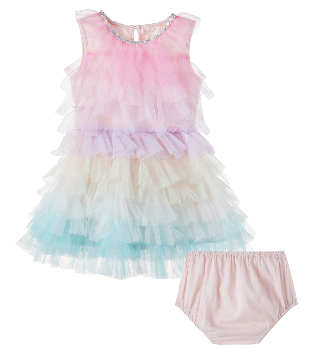 Bébé – Ensemble robe et culotte bloomer Rainbow Reverie | Tutu Du Monde