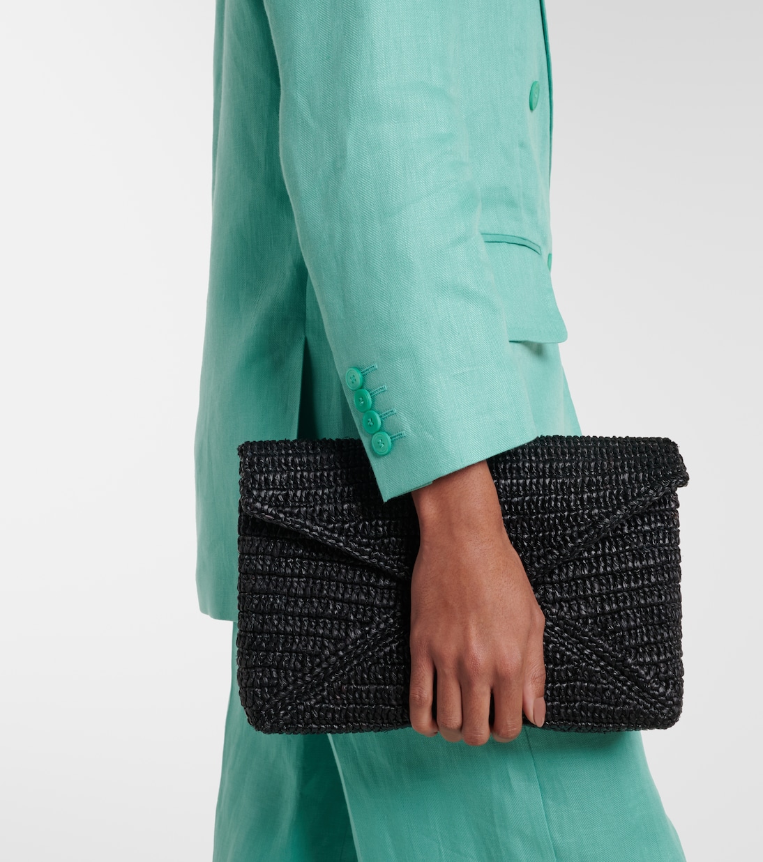 Blazer cruzado Olimpia de lino espigado | Max Mara