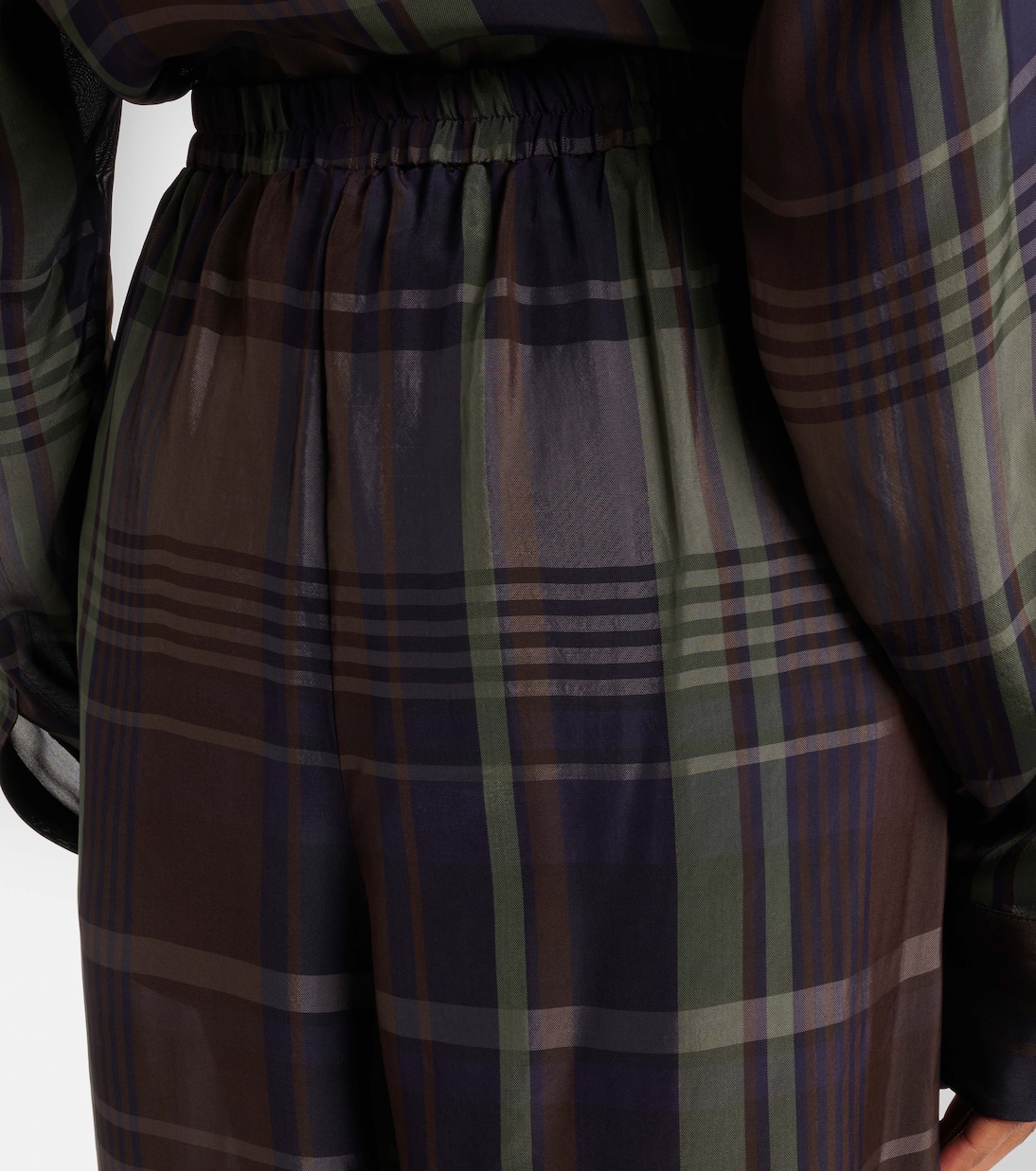 Baxter checked wide-leg pants | The Frankie Shop