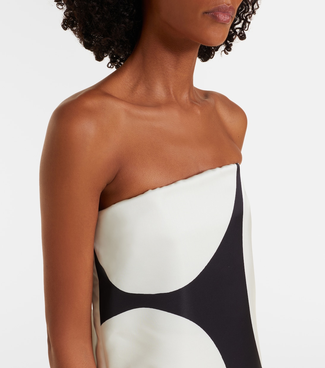 Vestido de fiesta de satén con lunares | Dries Van Noten