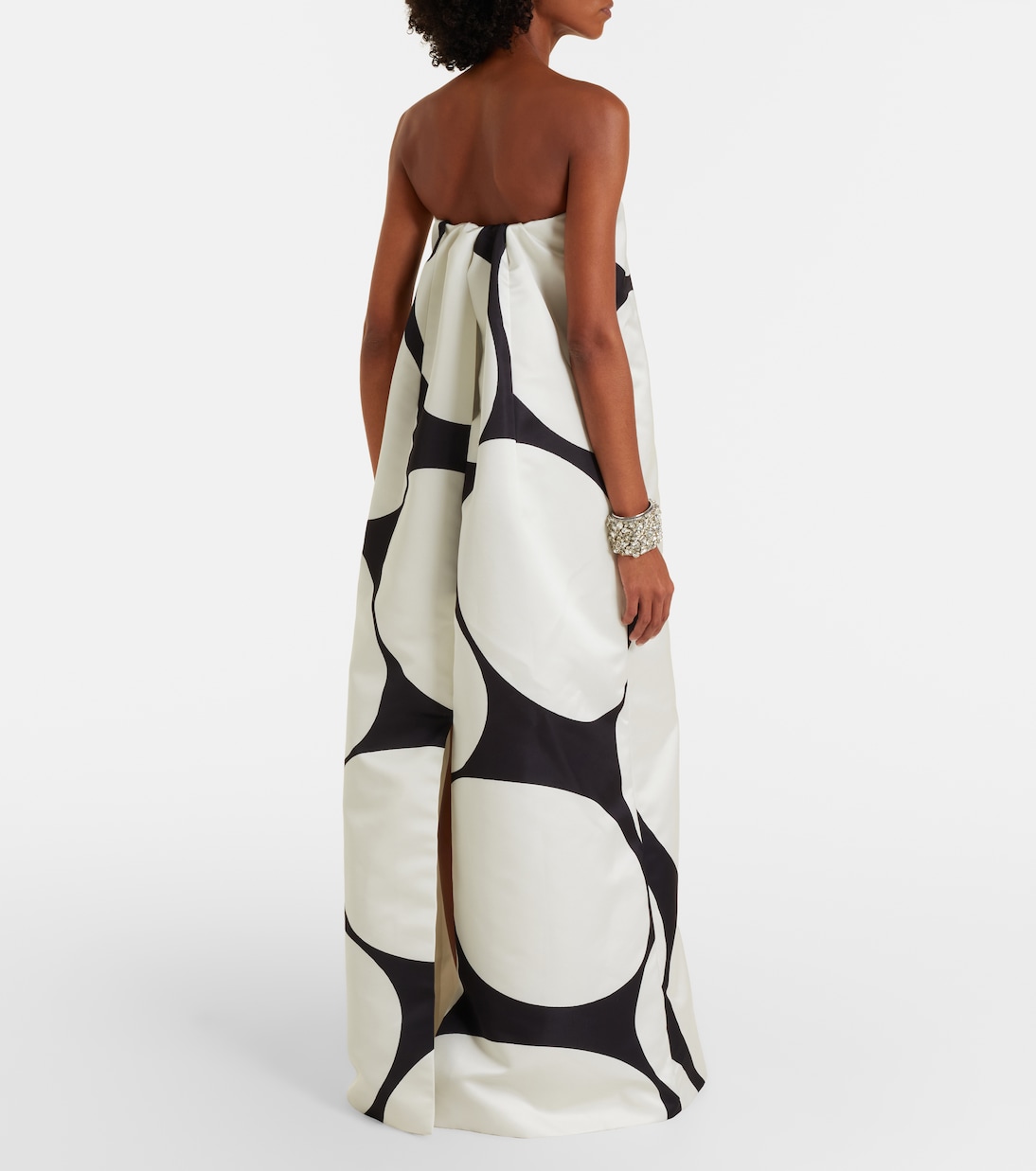 Vestido de fiesta de satén con lunares | Dries Van Noten