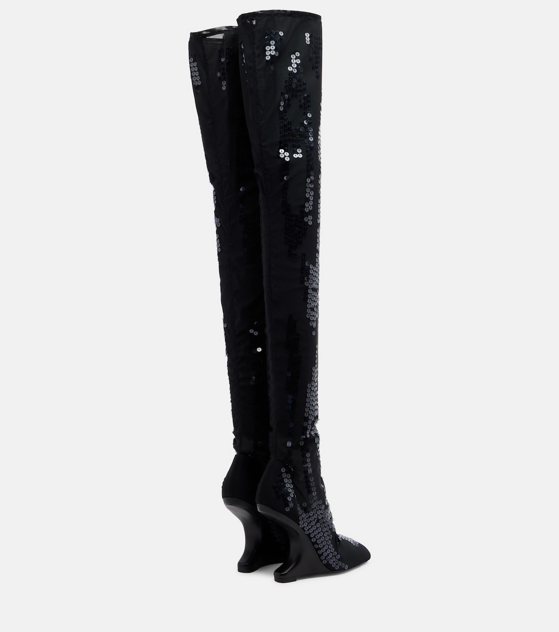 Cantilever embellished leather boots | Rick Owens