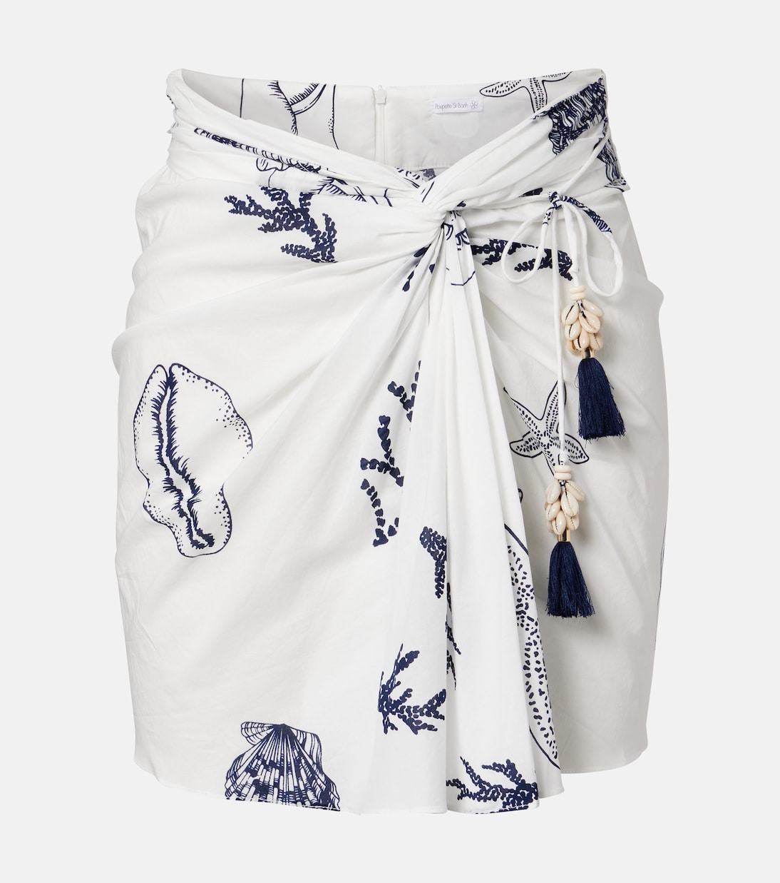 Tilda printed cotton wrap skirt | Poupette St Barth