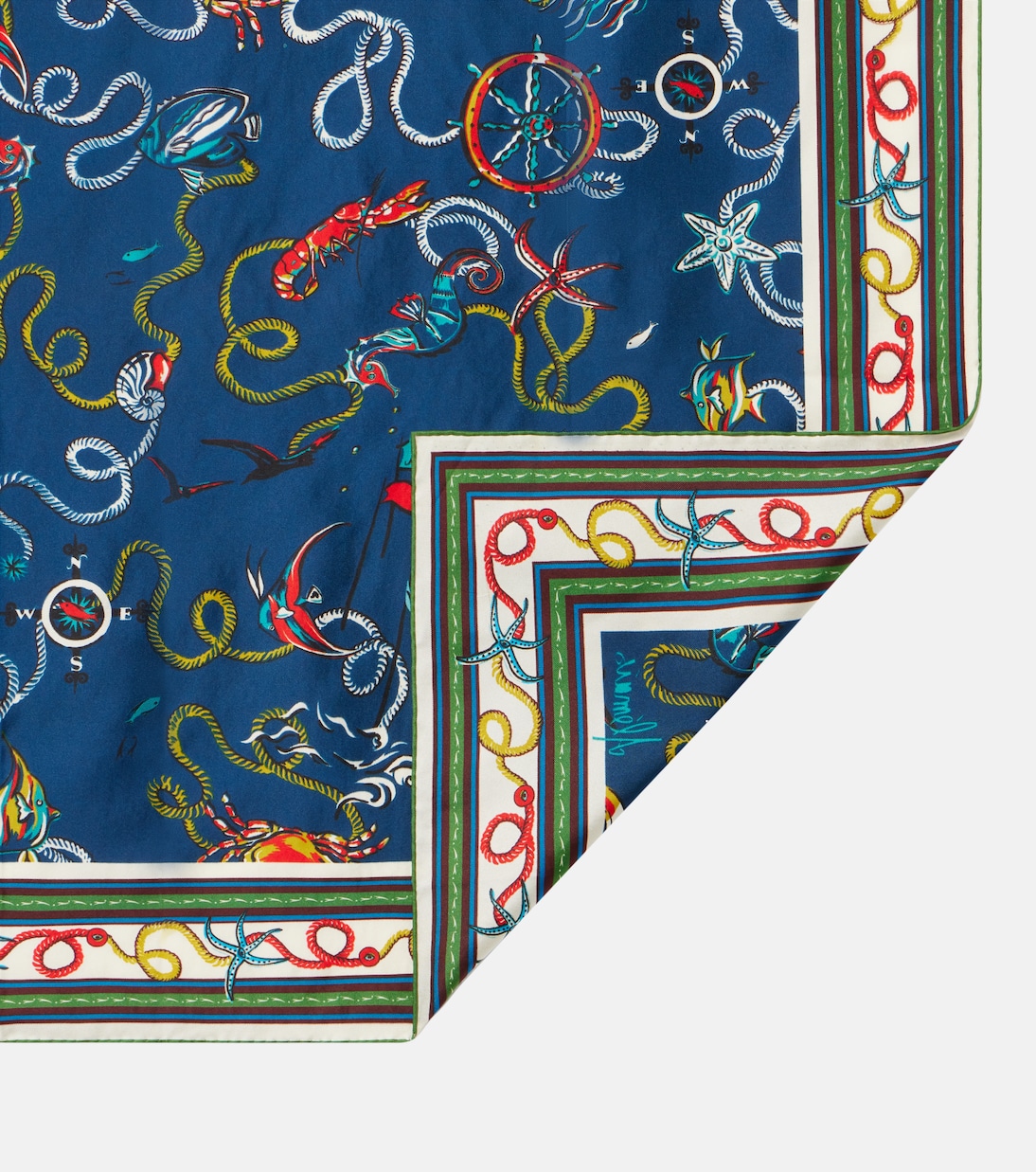 Printed silk twill scarf | Alémais