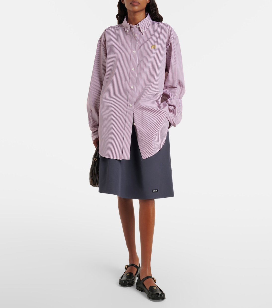 Oversize-Hemd aus Baumwolle | Miu Miu