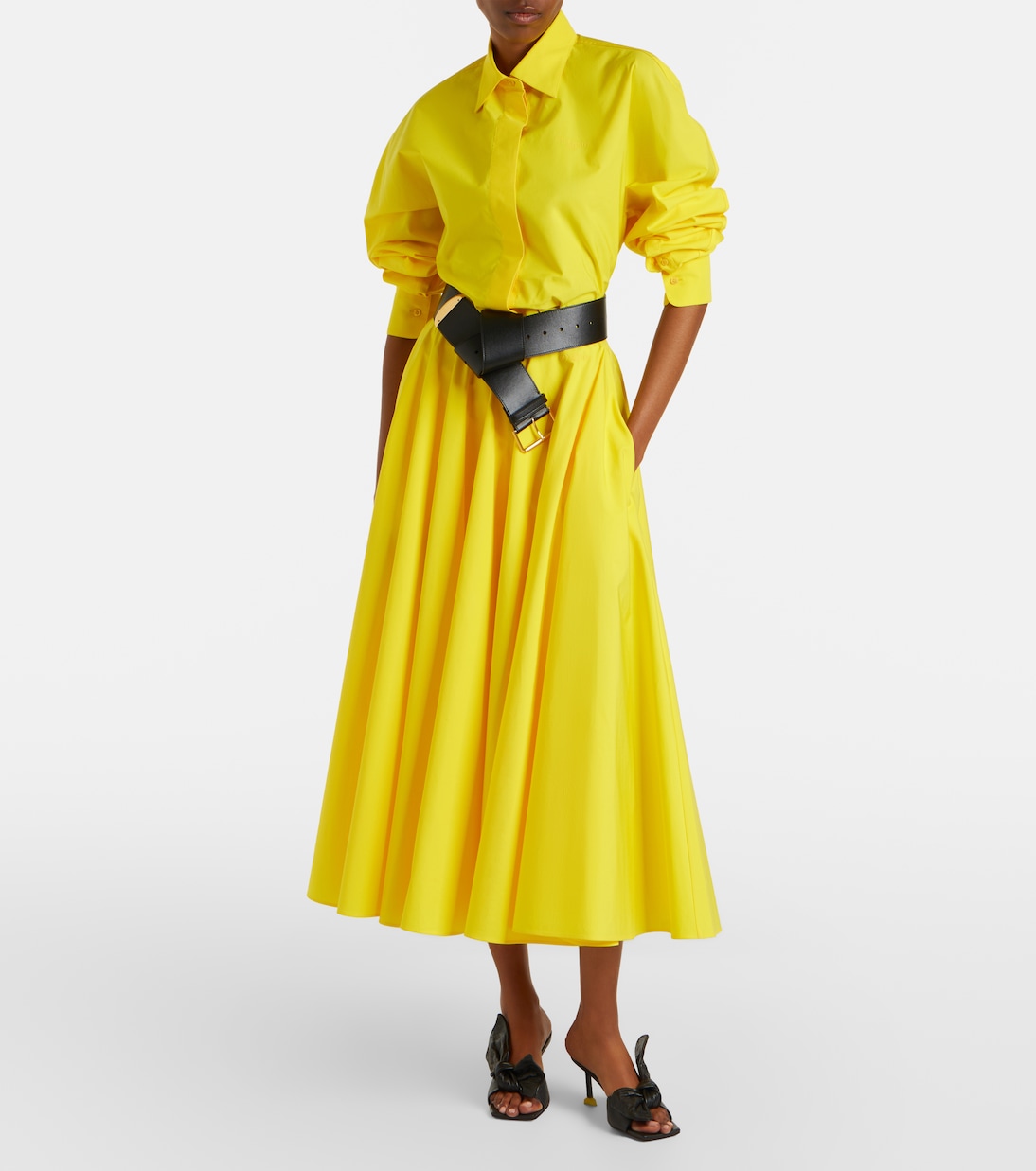 Pleated cotton midi skirt | Givenchy