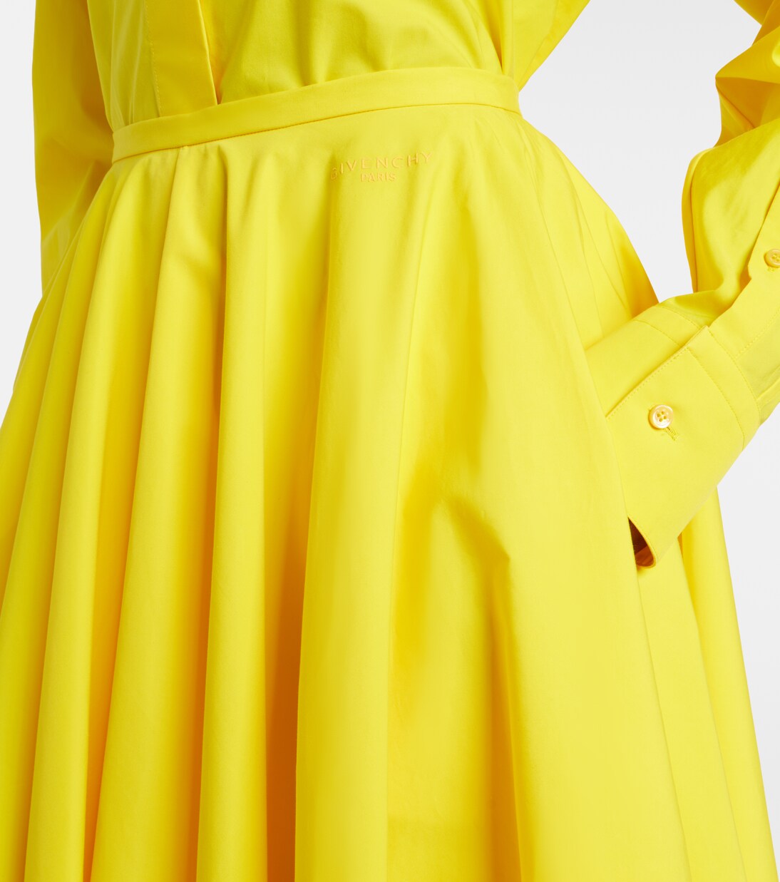 Pleated cotton midi skirt | Givenchy