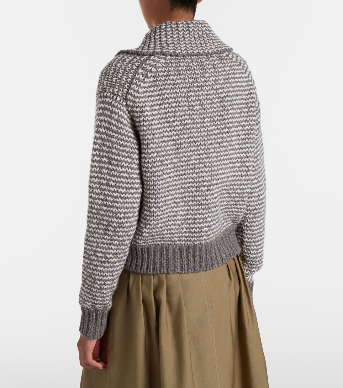 Striped cotton and wool-blend polo sweater | Polo Ralph Lauren