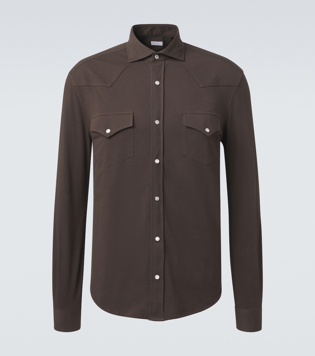 Cotton piqué shirt | Brunello Cucinelli