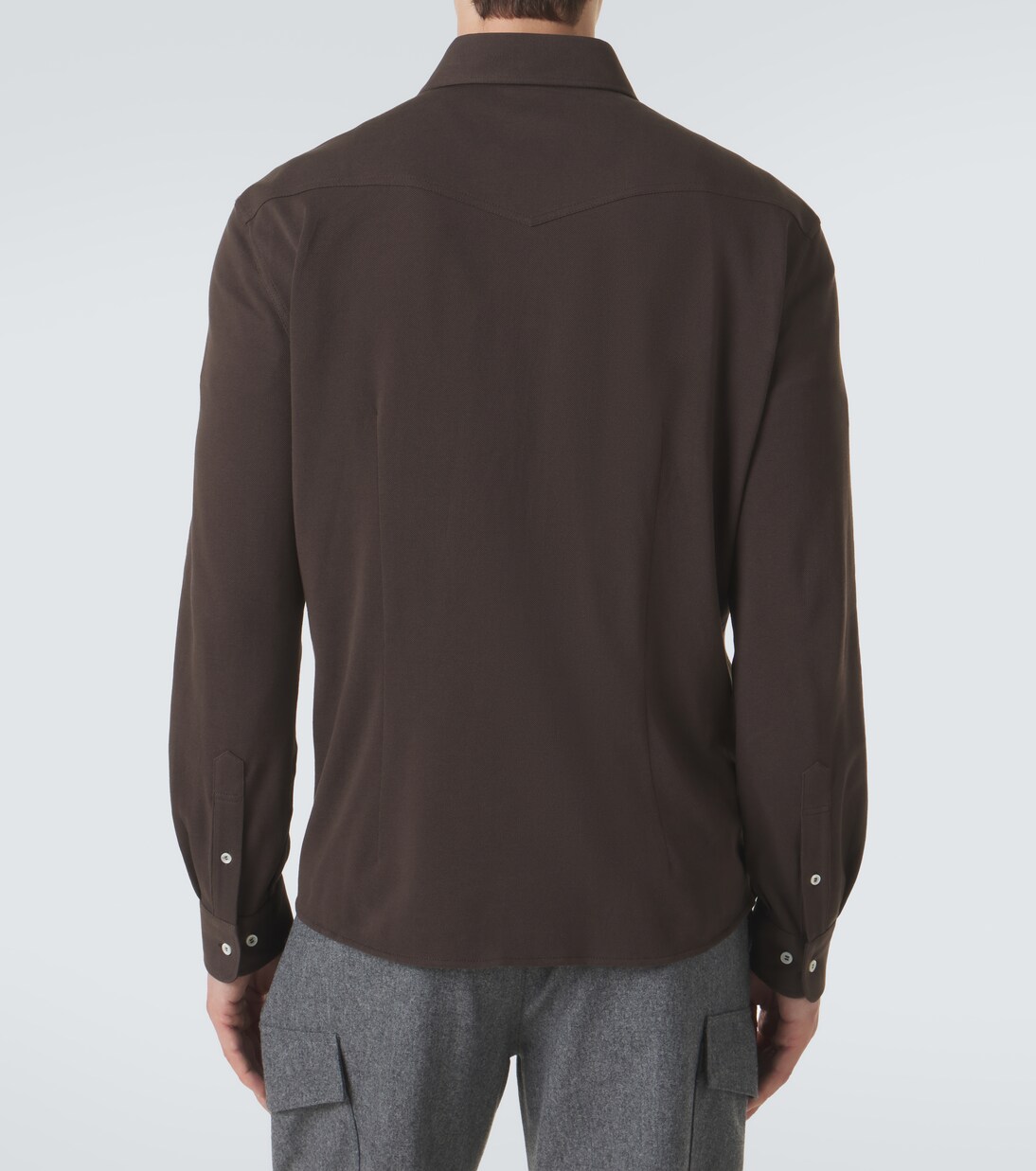 Cotton piqué shirt | Brunello Cucinelli
