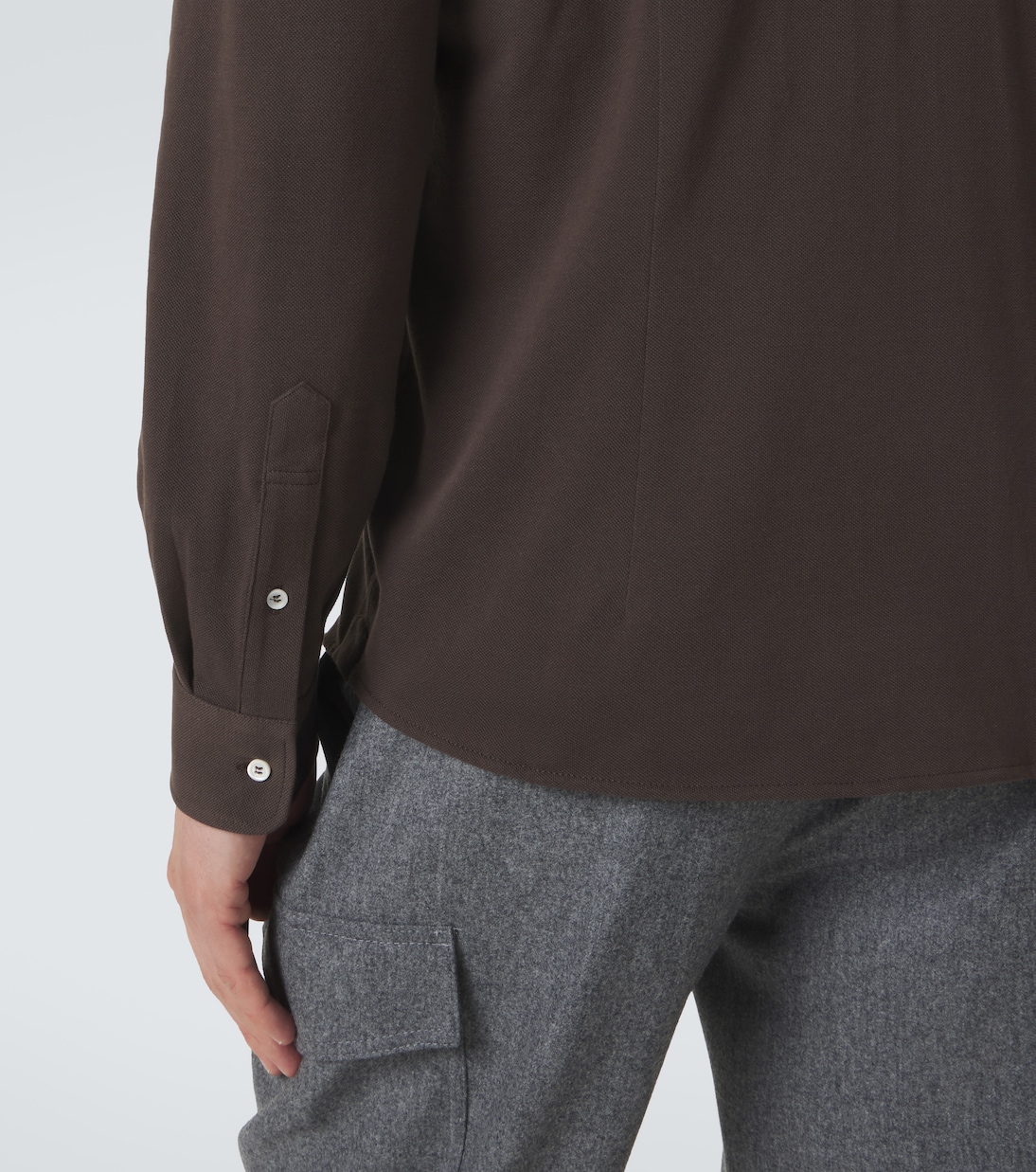 Cotton piqué shirt | Brunello Cucinelli