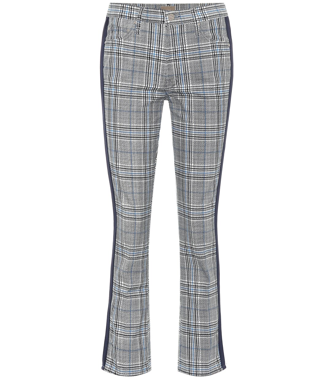 Pantalon The Insider Ankle en coton à carreaux | Mother