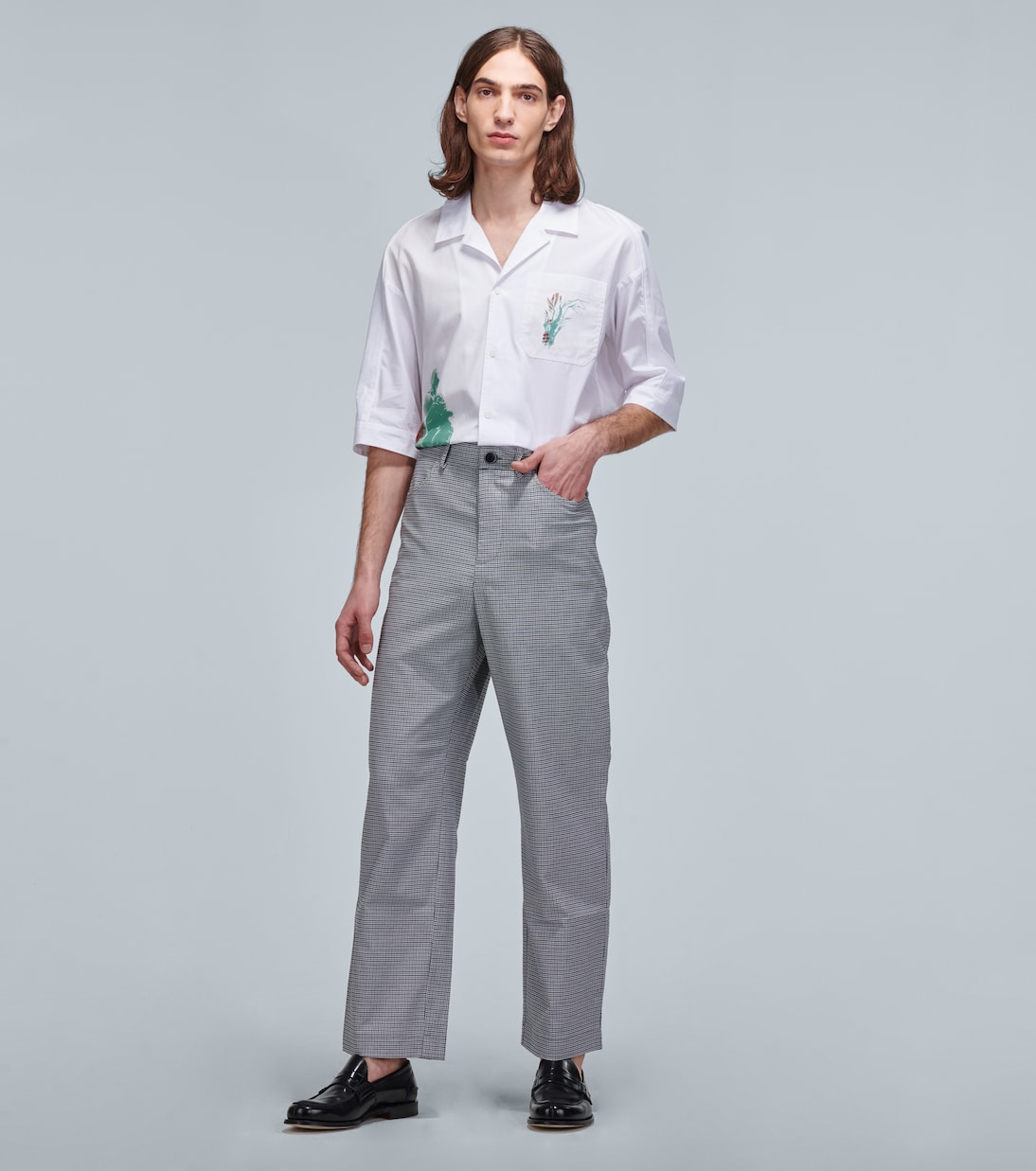 Theo straight-leg houndstooth pants | Goetze