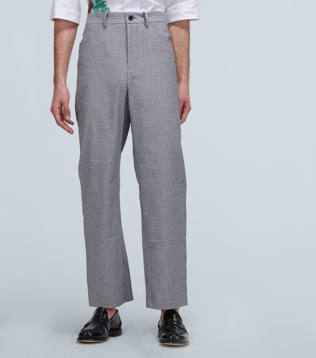 Theo straight-leg houndstooth pants | Goetze