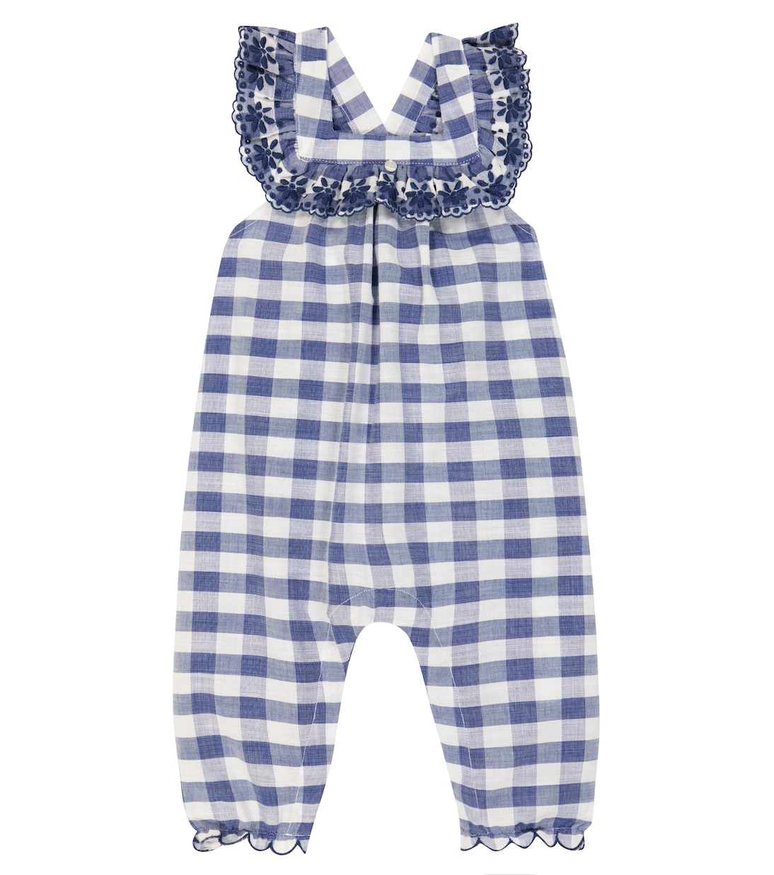 Baby checked cotton playsuit | Tartine et Chocolat