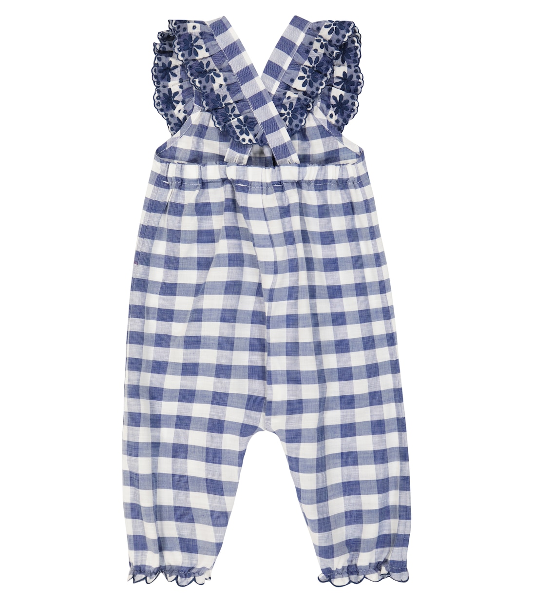 Baby checked cotton playsuit | Tartine et Chocolat