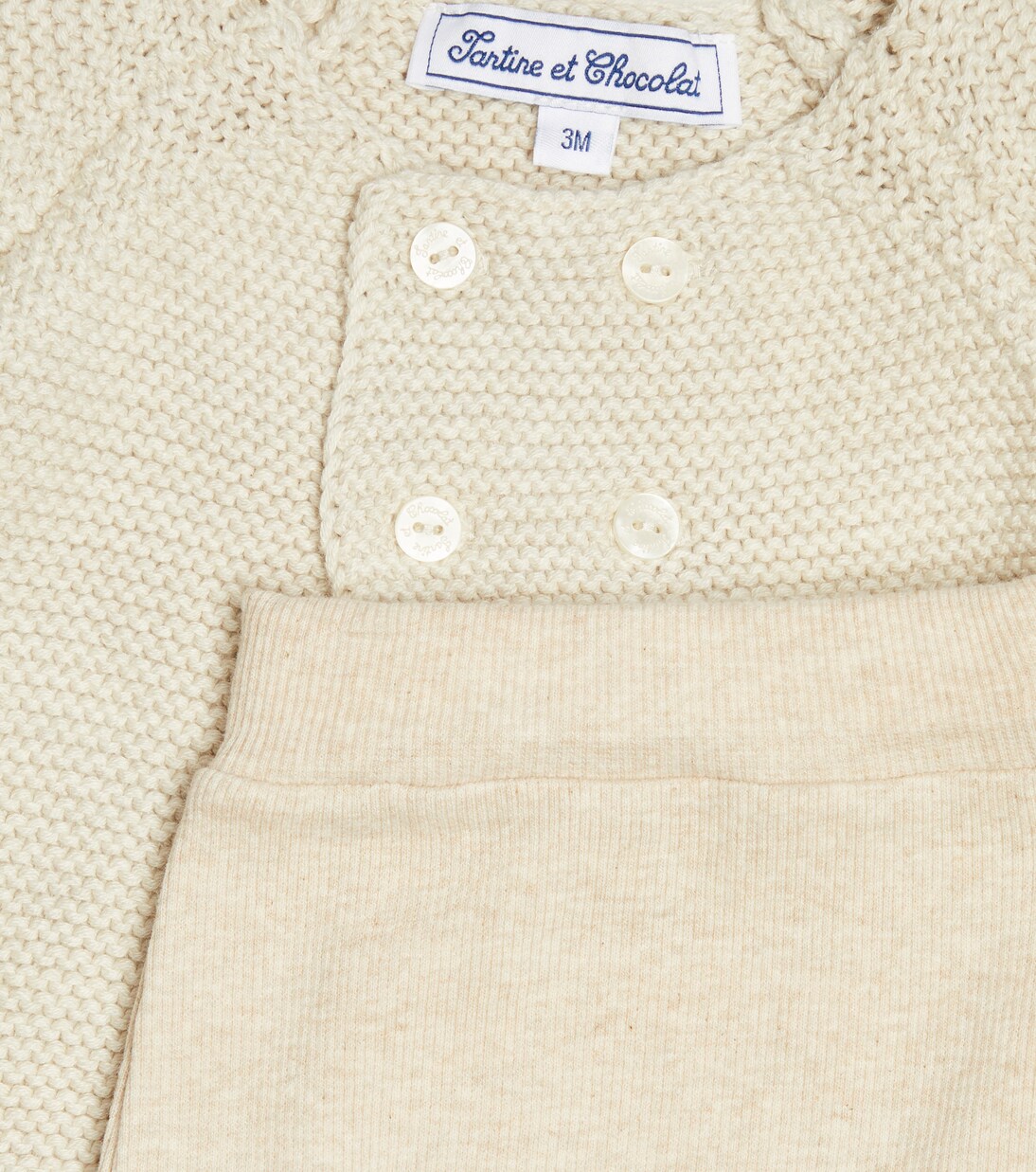 Baby cotton cardigan, leggings and bootie set | Tartine et Chocolat