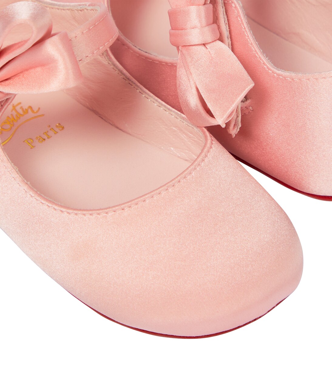 Baby Lou Babe satin ballet flats | Christian Louboutin Kids