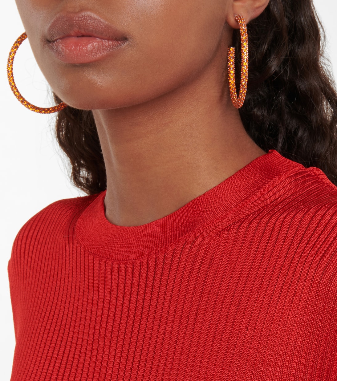 Ohrringe Cameron Large mit Kristallen | Amina Muaddi