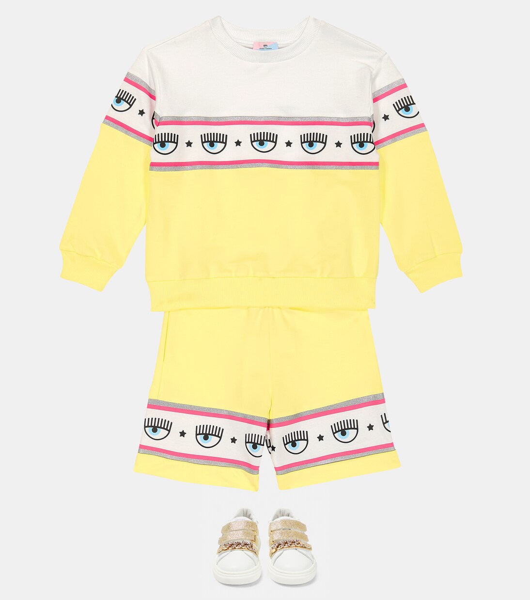 x Chiara Ferragni eye-motif sweatpants | Monnalisa