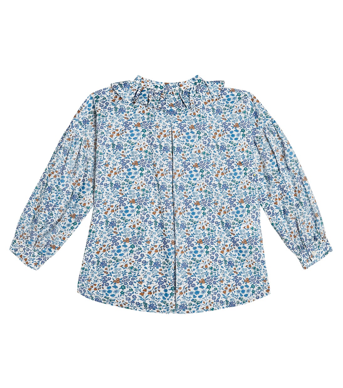 Floral cotton poplin shirt | Il Gufo