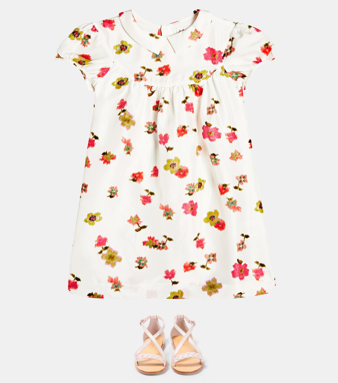 Tia floral silk dress | Bonpoint