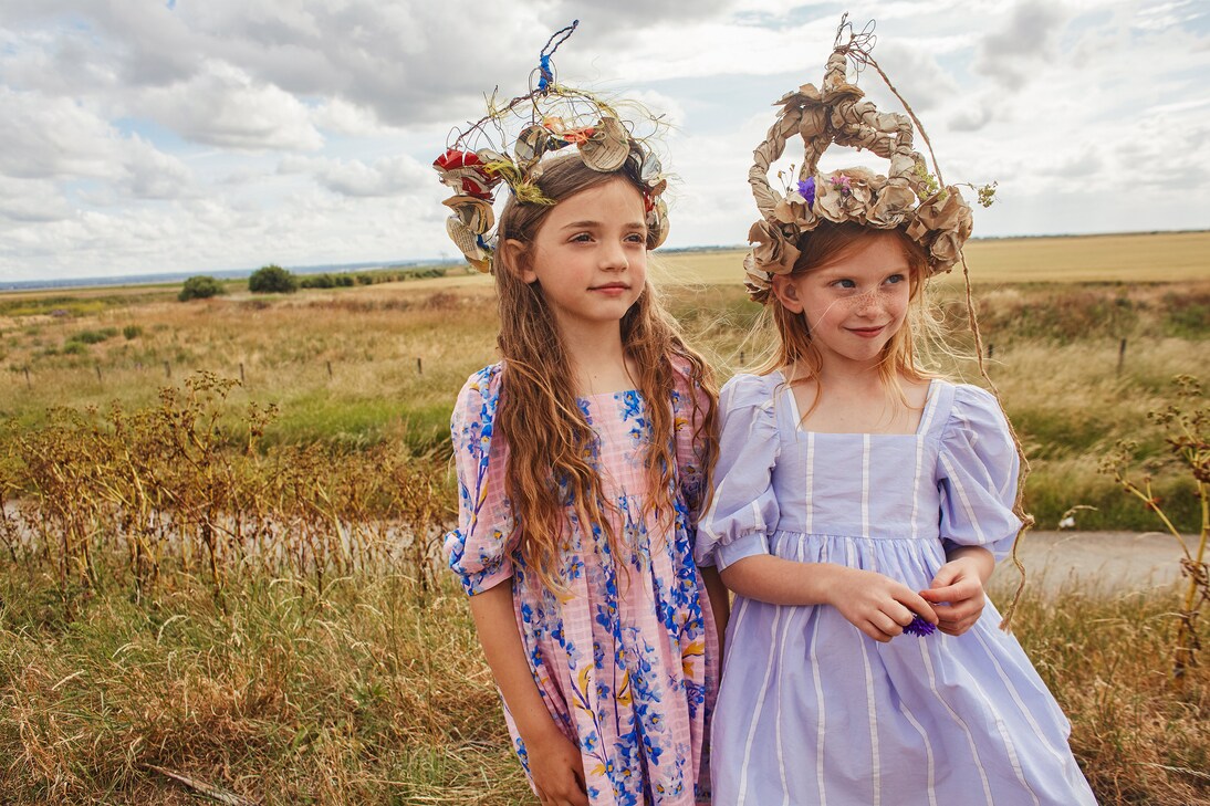 Suzy Delphinium printed cotton dress | Morley