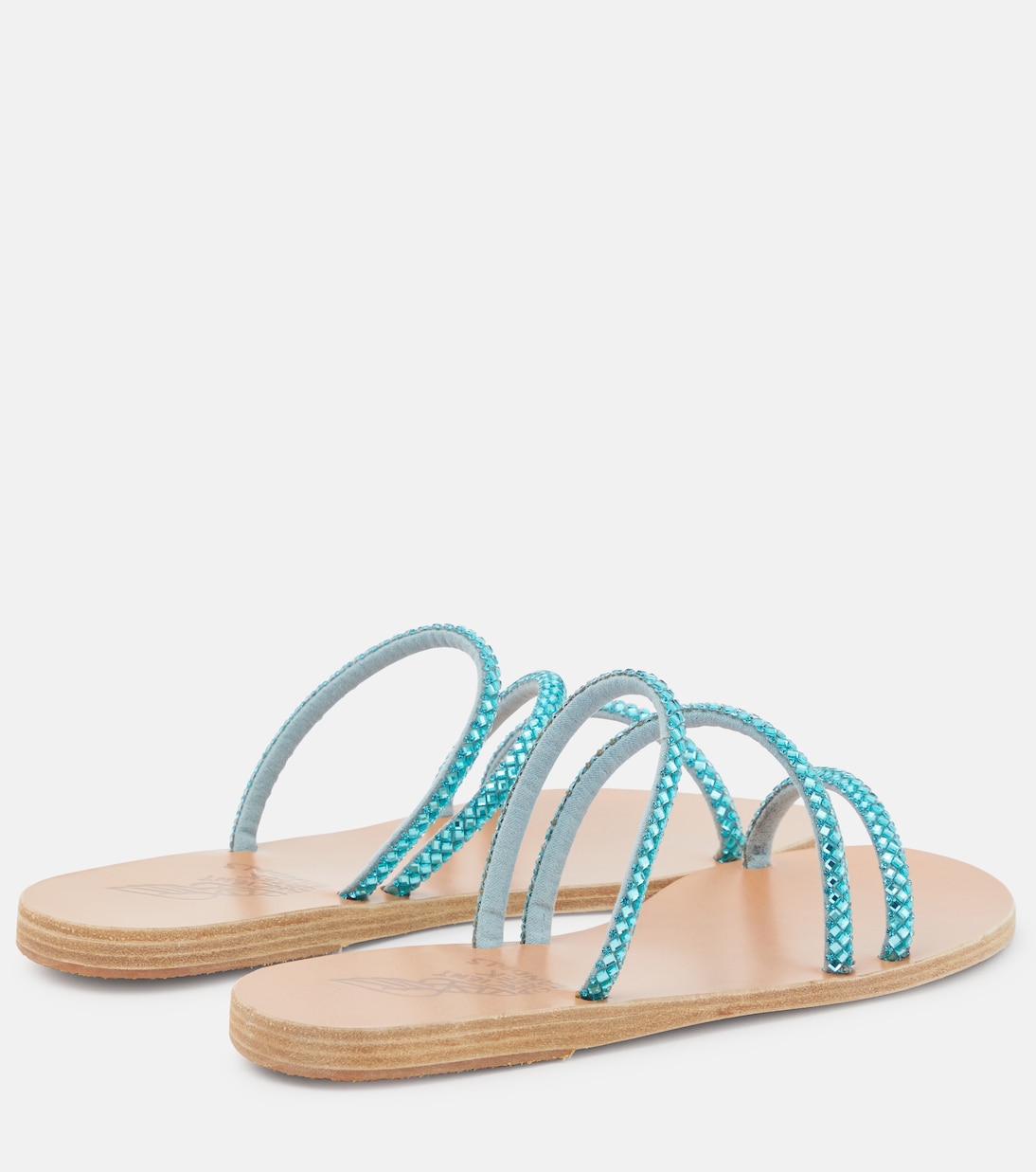 Verzierte Sandalen Polytimi aus Leder | Ancient Greek Sandals