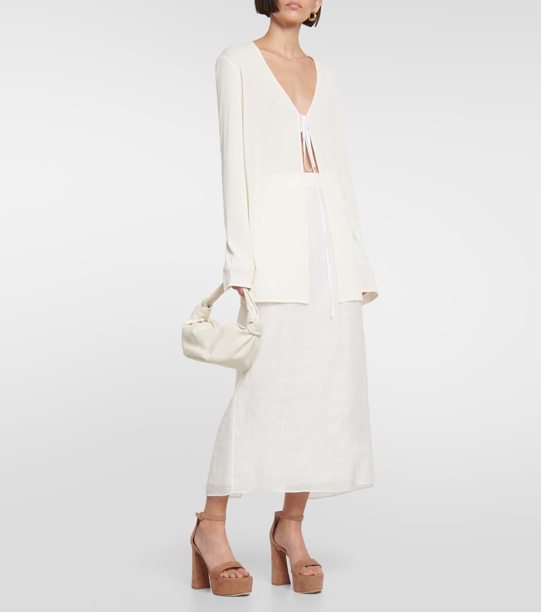 Plateausandalen Sheridan aus Veloursleder | Gianvito Rossi