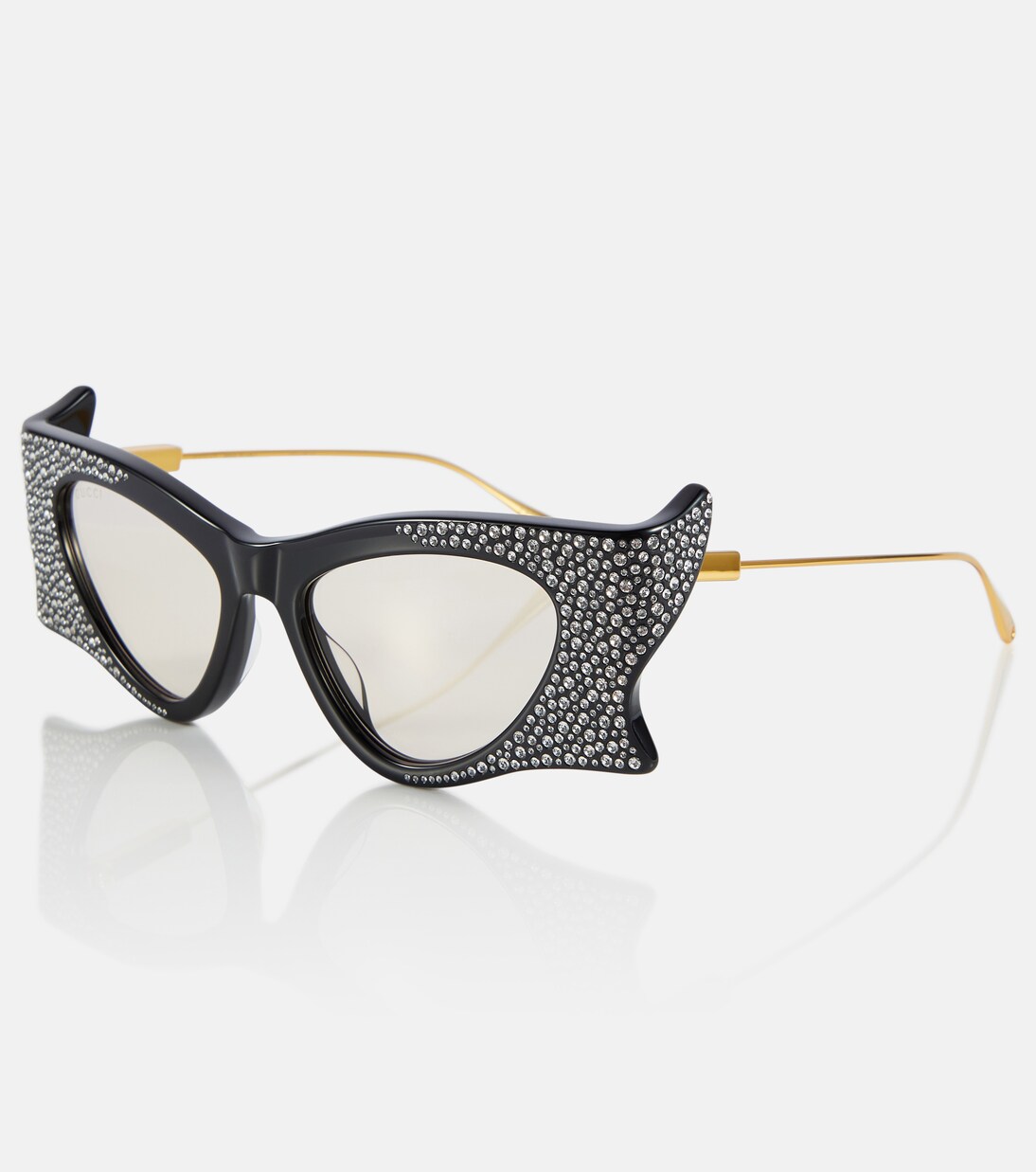 Occhiali da sole cat-eye con cristalli | Gucci