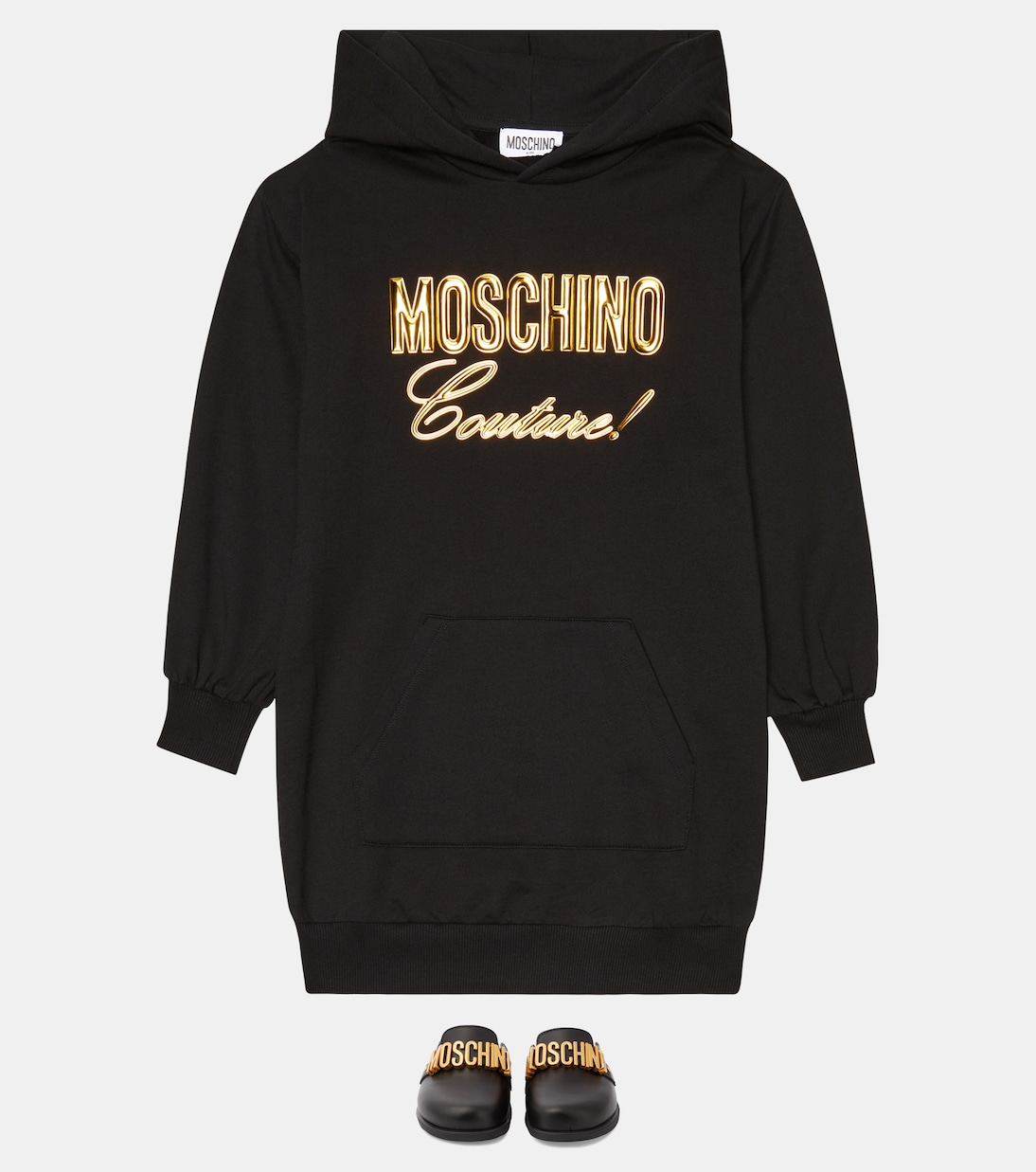 Logo leather mules | Moschino Kids