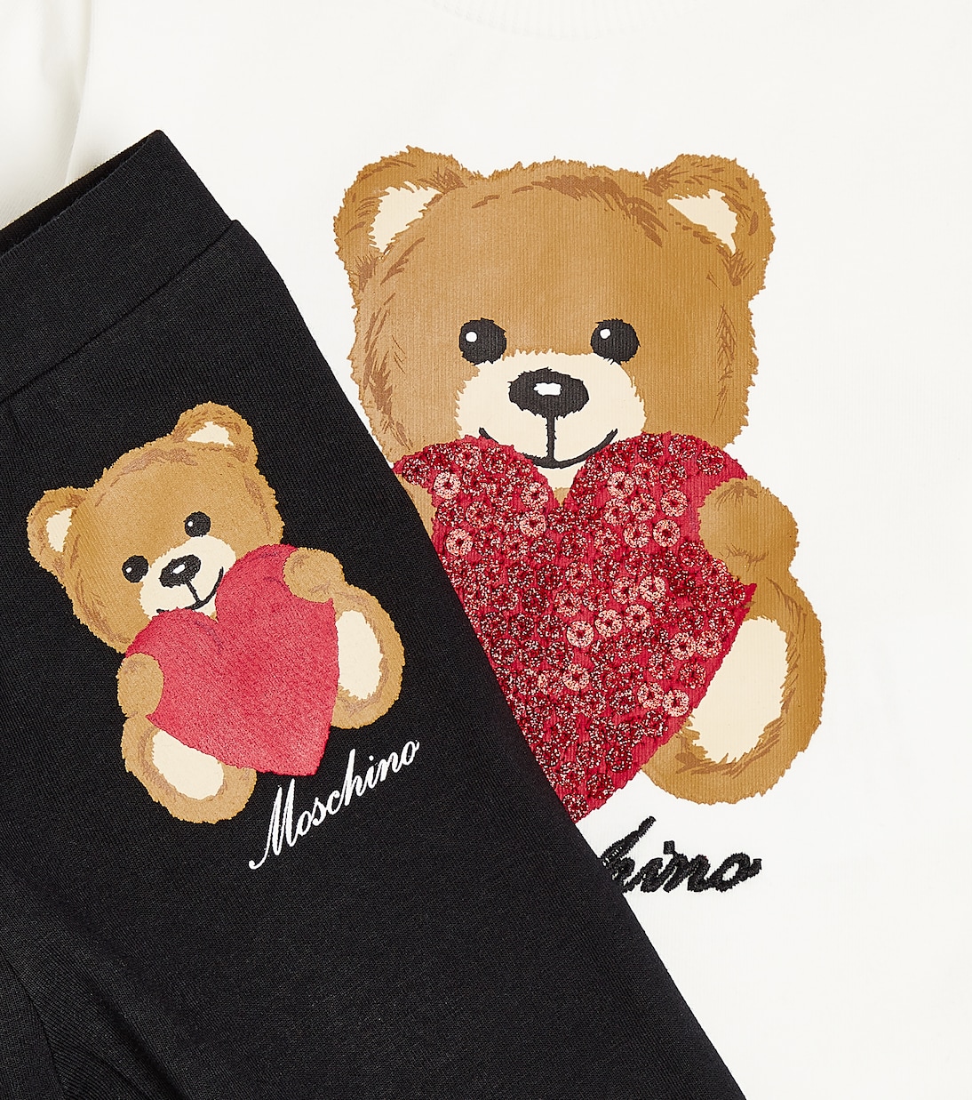Baby cotton-blend top and leggings set | Moschino Kids