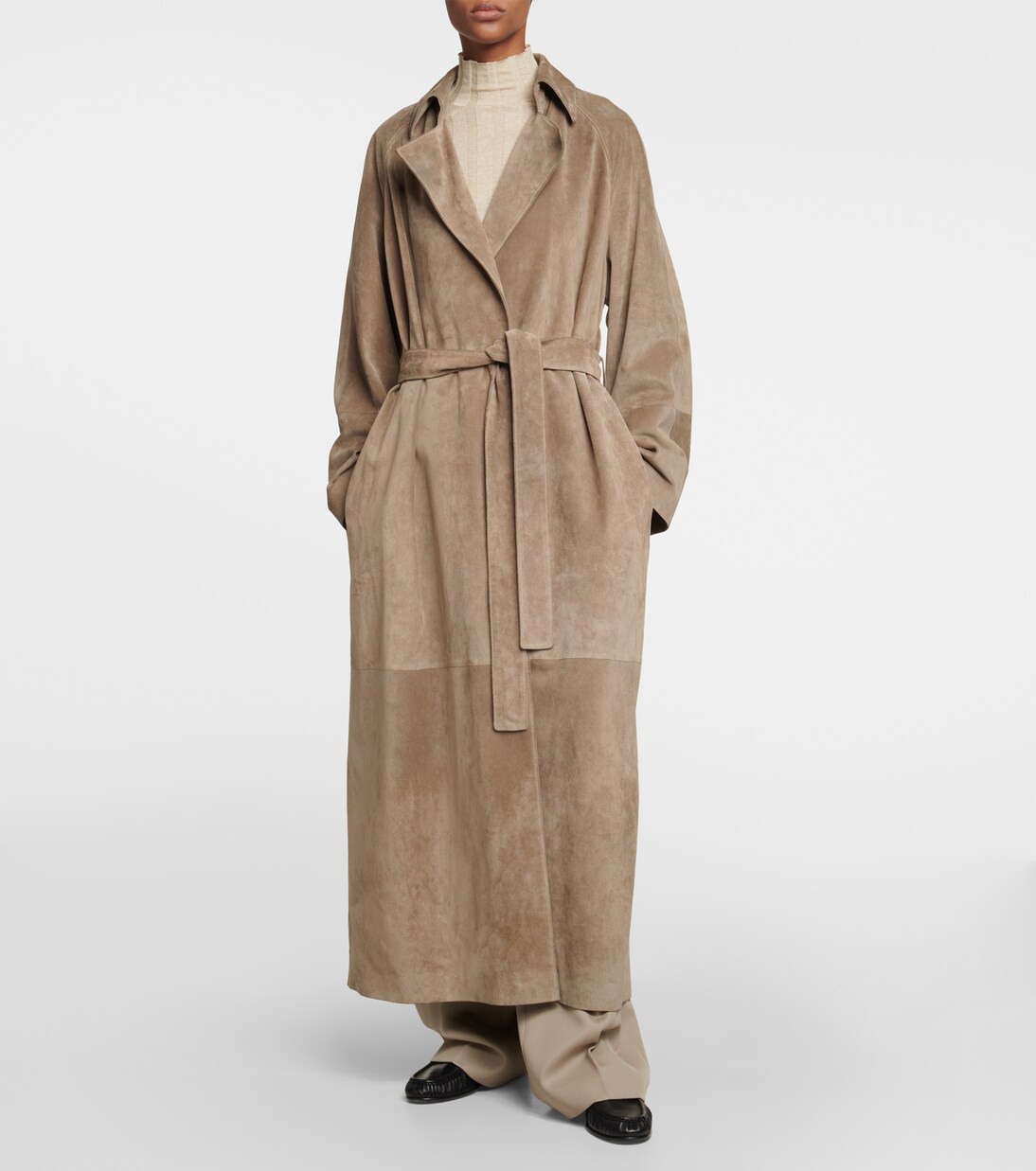 Poseidone suede coat | The Row