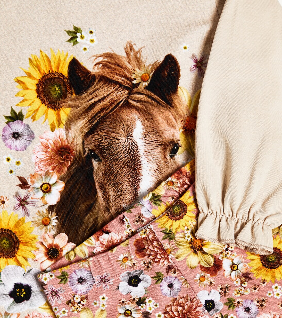 Baby cotton blend sweatshirt and sweatpants set | Molo