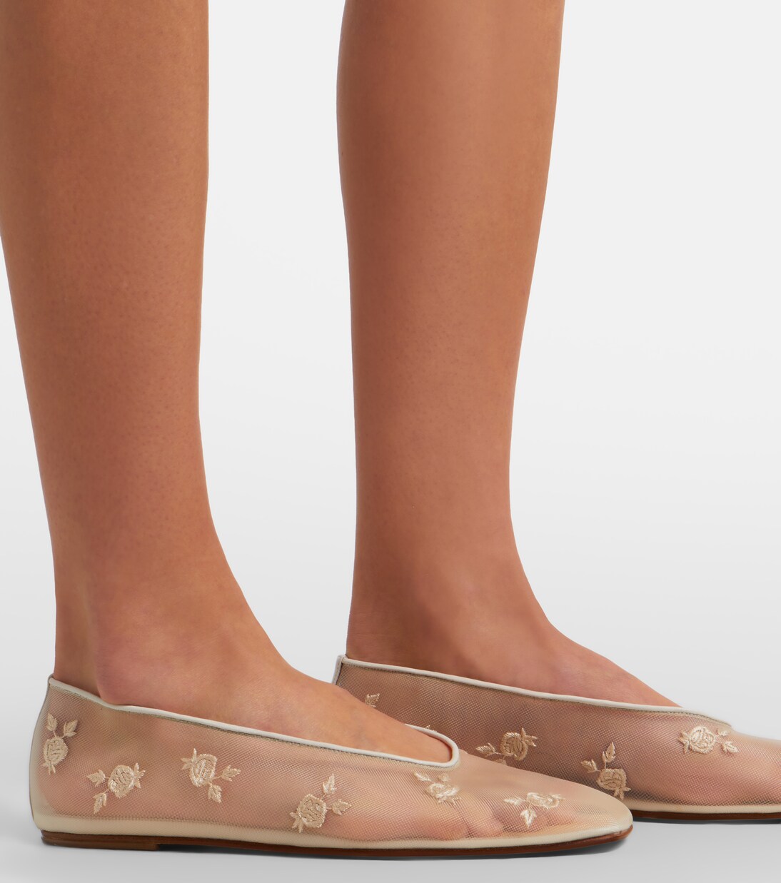 Embroidered mesh ballet flats | Magda Butrym