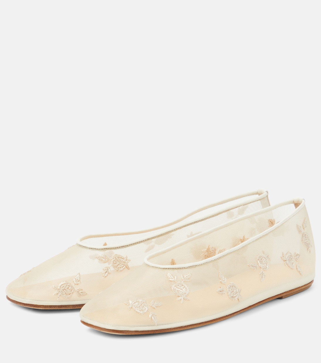 Embroidered mesh ballet flats | Magda Butrym