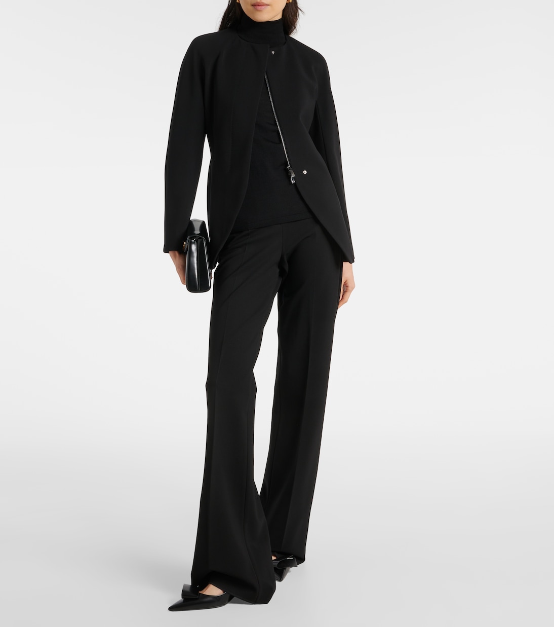 Norcia pleated jersey straight pants | Max Mara