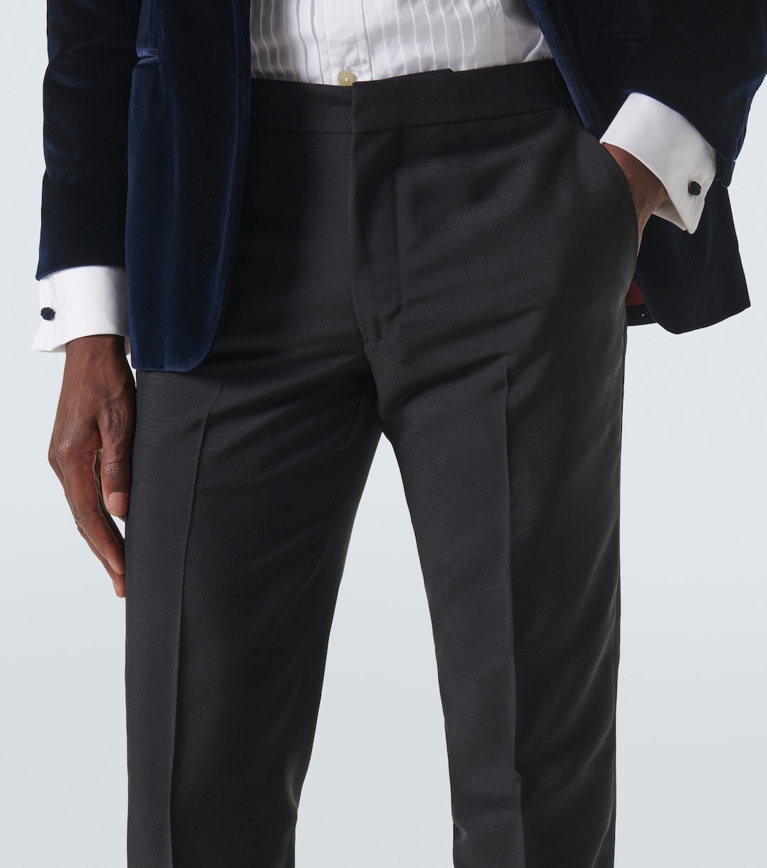 Modluca wool tuxedo pants | Rubinacci