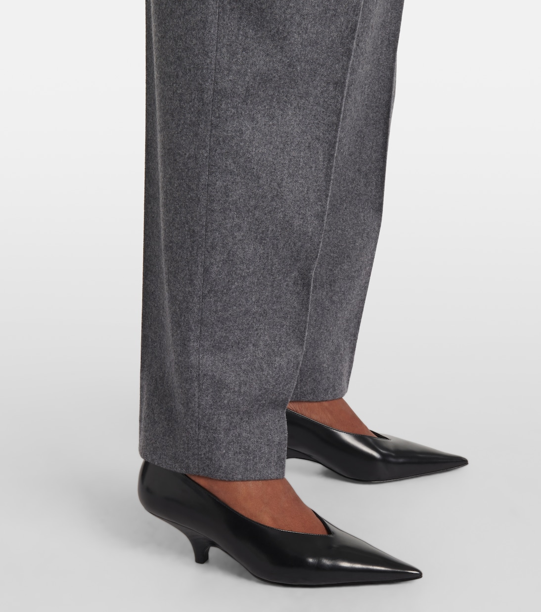 Low-rise wool-blend flannel straight pants | Toteme