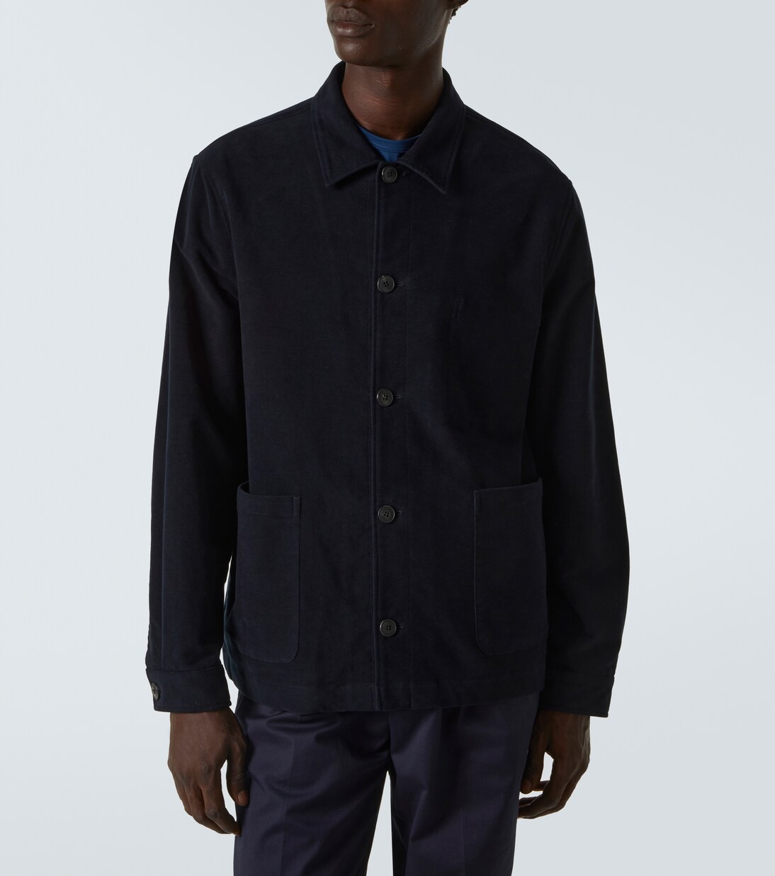 Cotton moleskin overshirt | Sunspel