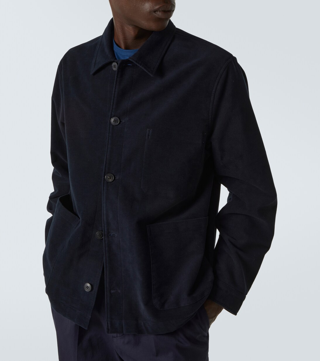 Cotton moleskin overshirt | Sunspel
