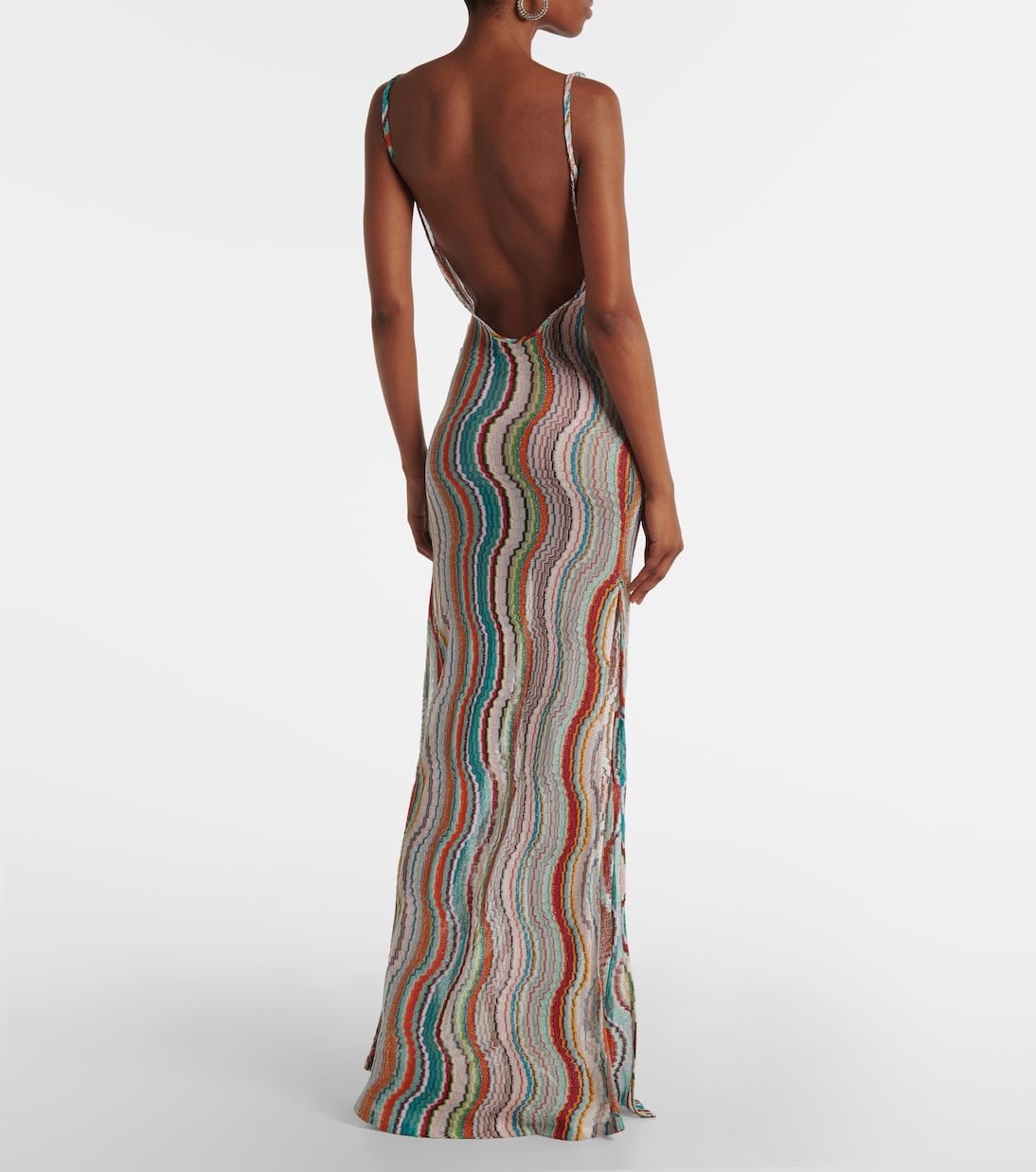 Wave open-back lamé maxi dress | Missoni
