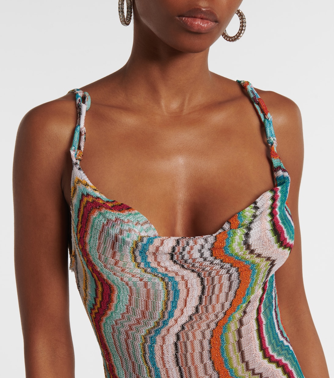 Wave open-back lamé maxi dress | Missoni