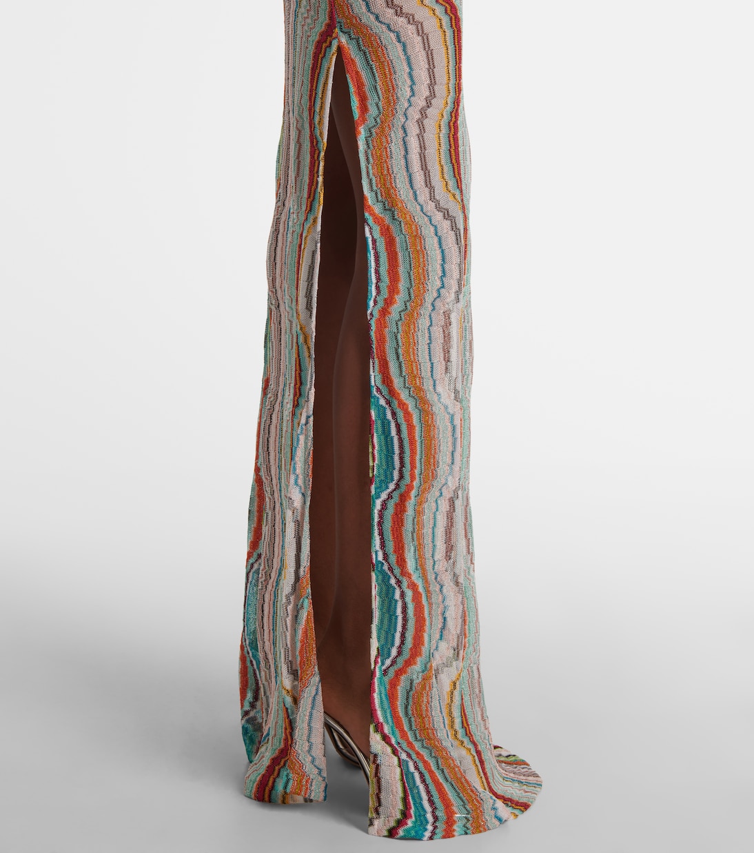 Wave open-back lamé maxi dress | Missoni