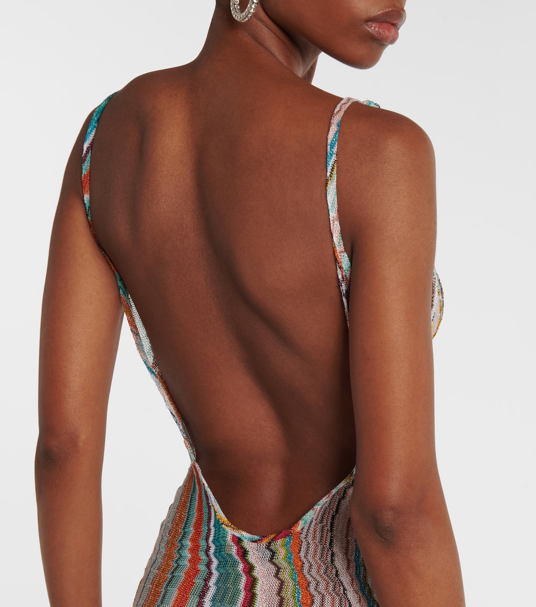 Wave open-back lamé maxi dress | Missoni