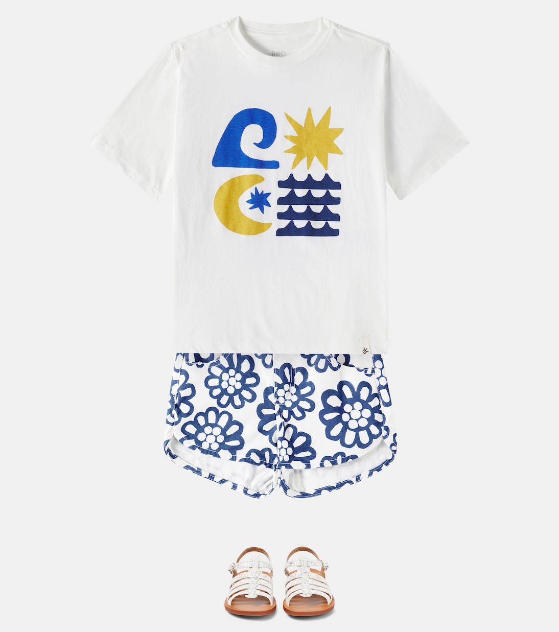 Short en jean à fleurs | Fábula