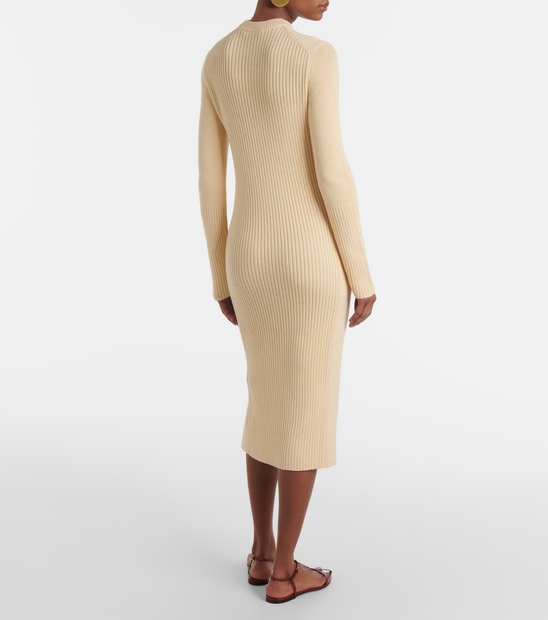 Abito midi in cotone e lana | Jil Sander