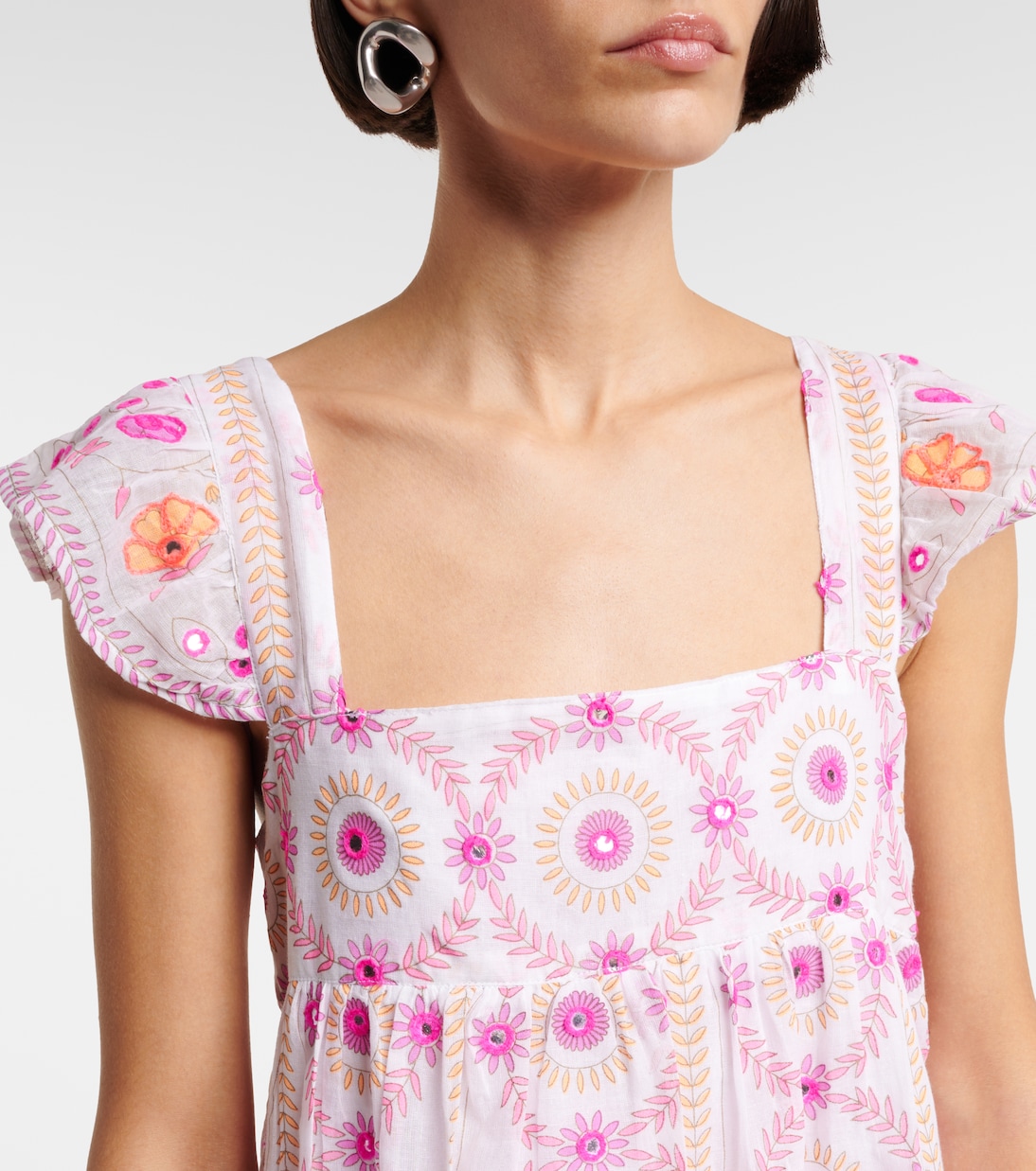 Robe brodée en coton | Juliet Dunn